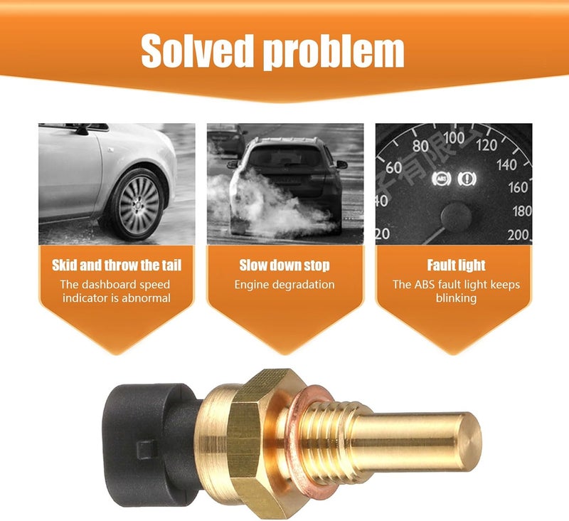 GKmow 1 PC Engine Temperature Sensor, ECT Temp Sensor Replace 15404280 12191170 60811520 12608814, Car Parts, Compatible with Delphi (Gold) - Image 4